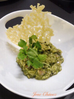Una foto de Risotto de Berros y Pistachos