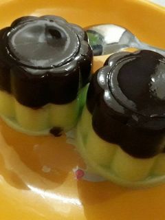 Foto resep Puding coklat lapis susu
