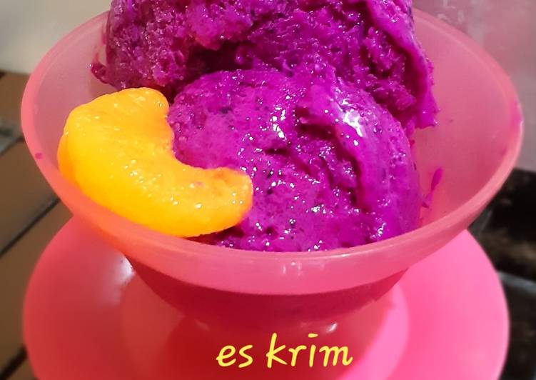 Resep Es Krim Buah Naga yang Enak