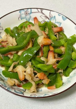 青椒炒蘭花蚌 的食譜成品照片