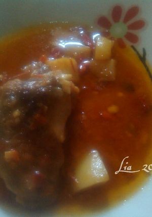 Foto resep Ayam Pedas Masak Kentang dan Tomat