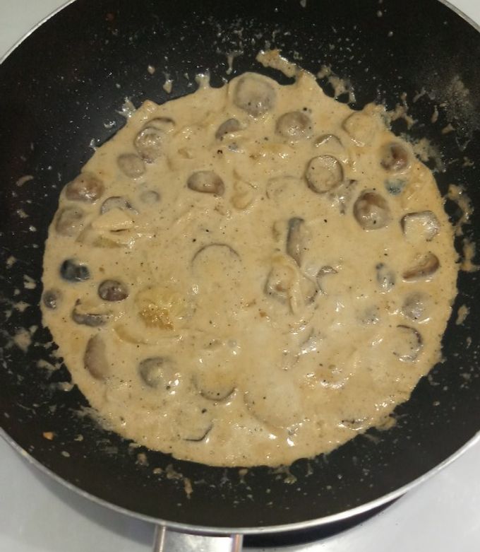 Foto resep Creamy mushroom sauce (diet) home made