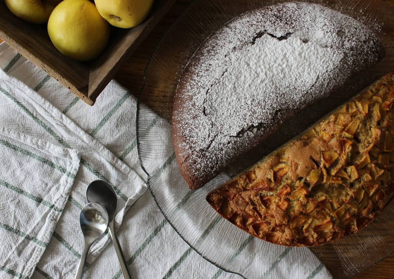 Gâteaux bi-goûts, moelleux chocolat, moelleux pommes