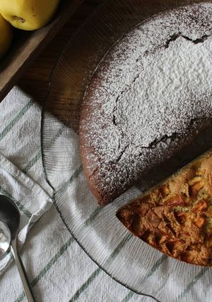 Une photo de Gâteaux bi-goûts, moelleux chocolat, moelleux pommes