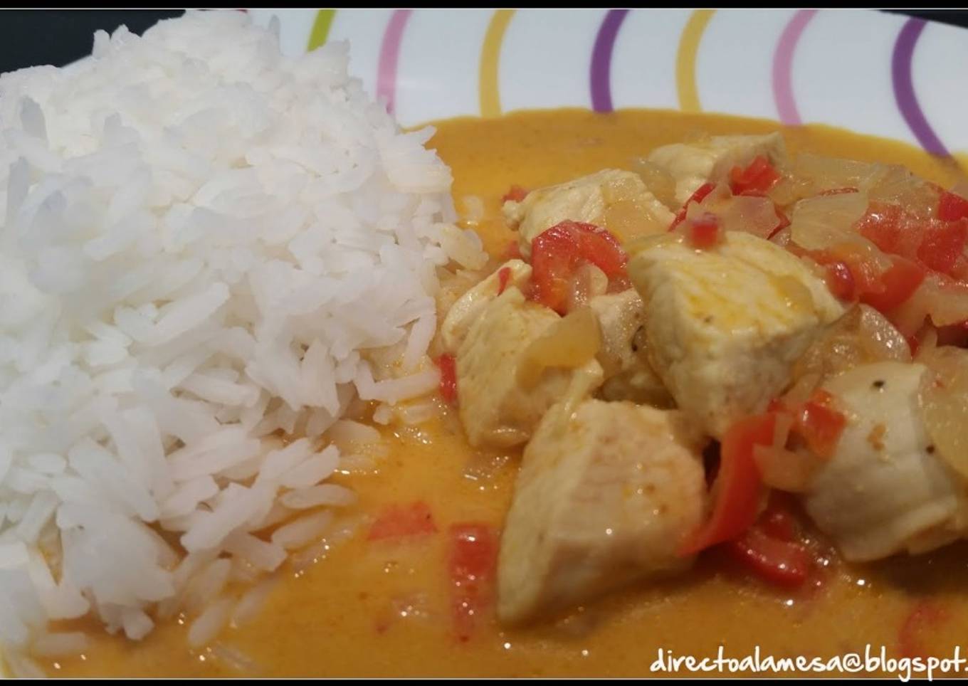 Arroz con pollo al curry