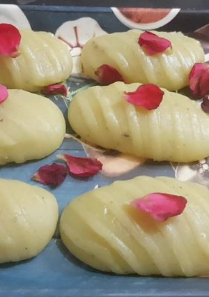 A picture of Kaju burfi recipe | kaju katli.