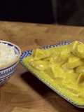 Petto di pollo al curry e riso basmati
