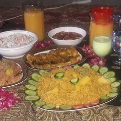 A picture of Sindhi style fish pulao.