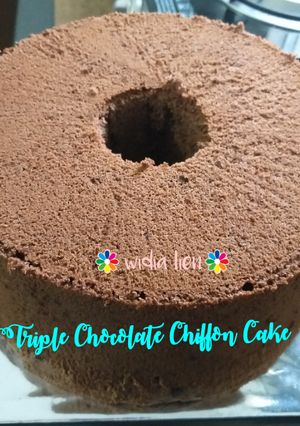 Foto resep Triple Chocolate Chiffon Cake