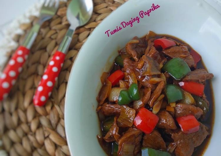 Resep 256. Tumis Daging Paprika Anti Gagal