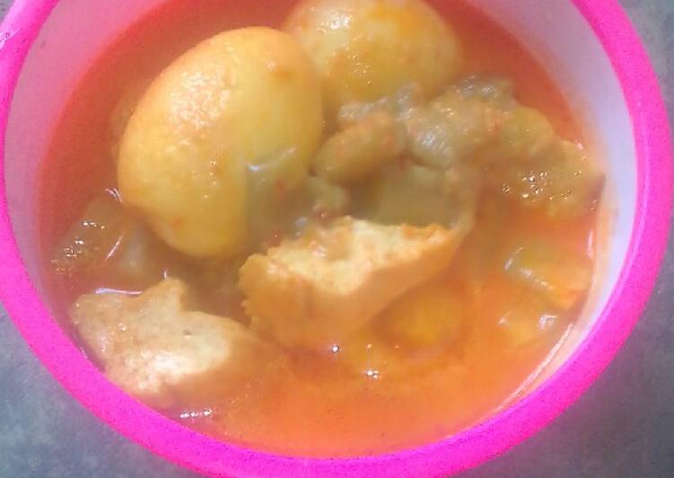 Bumbu Gulai tetarung(telur,tahu,terung) | Cara Buat Gulai tetarung(telur,tahu,terung) Yang Lezat