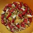 Ensalada de tomates, arvejas y más