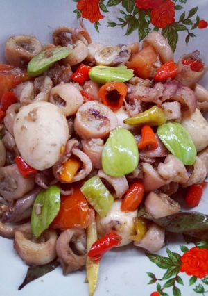 Foto resep Cumi Pete Telur Puyuh
