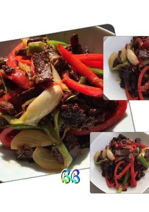 Foto resep Daging sapi masak paprika (menu sahur/berbuka puasa)