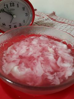 Foto resep Es kopyor sirup buah naga