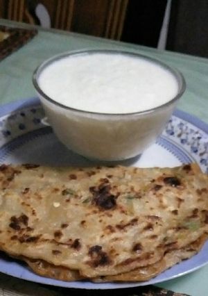 A picture of Wheat flour with capsicum cheela.