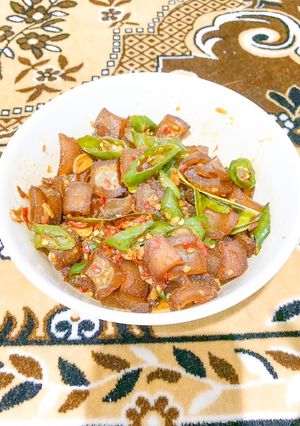 Foto resep Oseng Kikil Cabe Ijo
