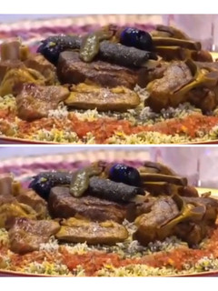 صورة لوصفة عيش مع شبت وباجلا خضره او ادمامي ولحم مسلوق ودقوس