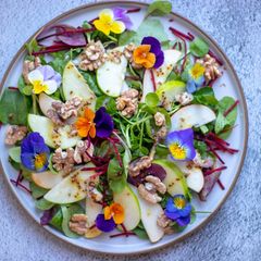 A picture of Apple and Pear salad 🥗 🍏 🍐.