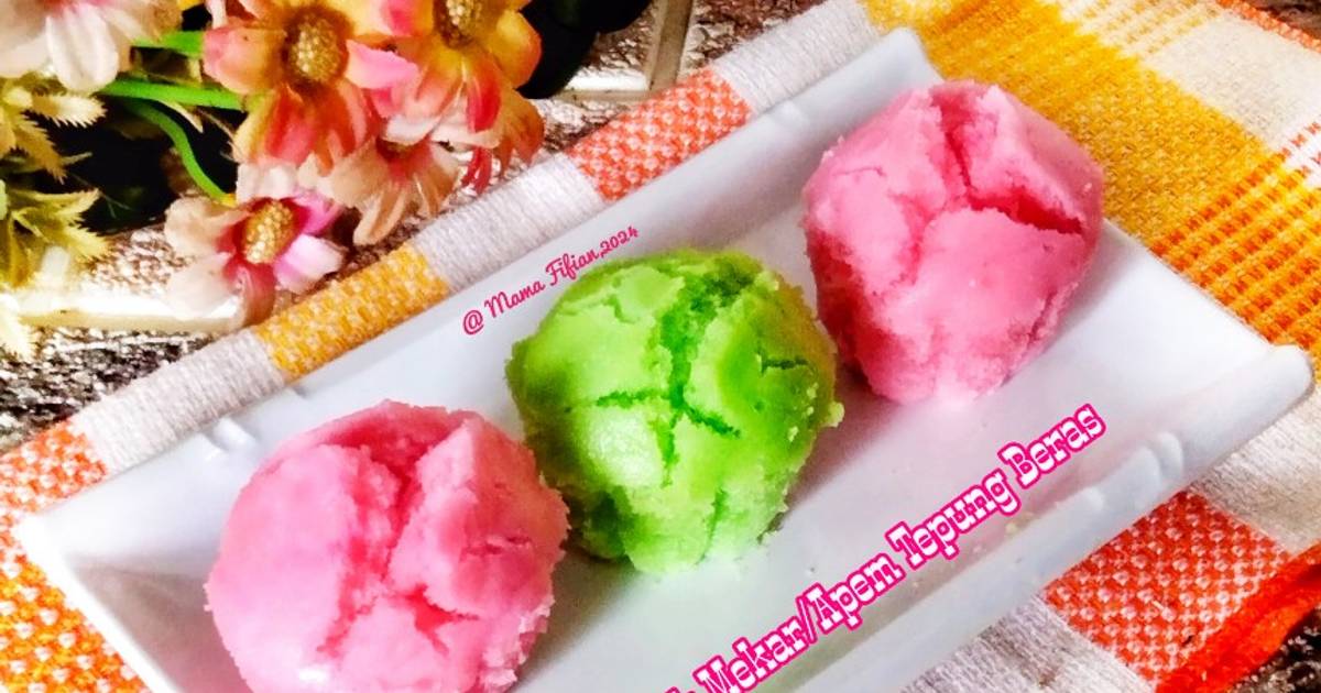 Resep Kue Mangkok Mekar/ Apem Tepung Beras oleh Lanjarsih/Mama Fifian