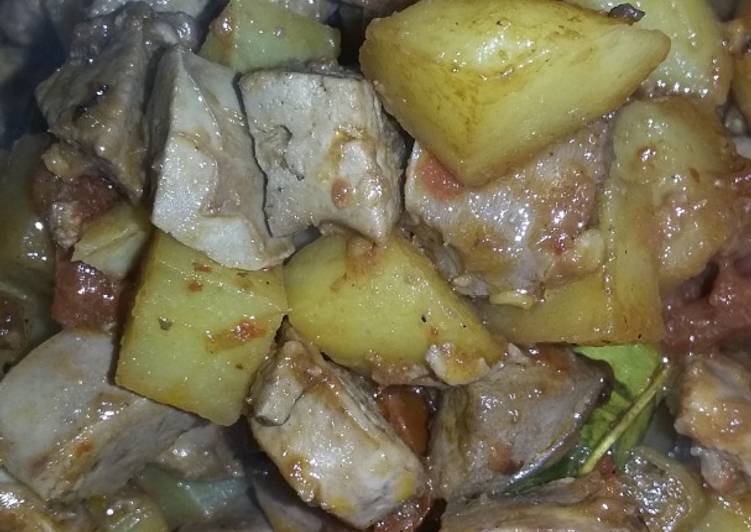 Sambel goreng kentang ampela (instan/ no uleg)