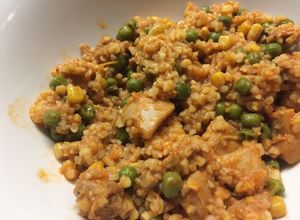 Csirkés-bulgur egytálétel recept fotója
