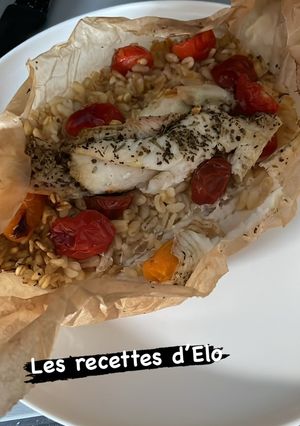 Une photo de Cabillaud en papillote