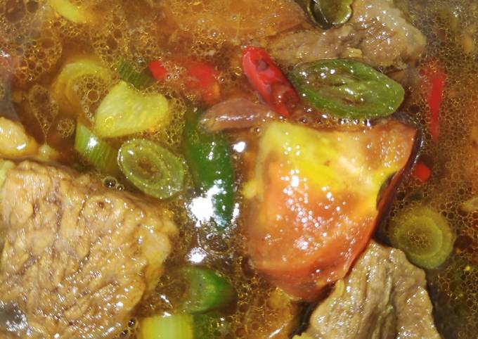 Resep Daging Sapi Kuah Asam Pedas Oleh Lusy Puspita Cookpad