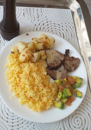 Una foto de Lomo en salsa de mostaza dijon