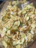 Gratin d'ebly, poireaux et courgettes