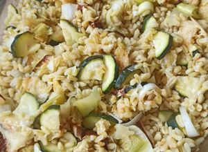 Une photo de Gratin d'ebly, poireaux et courgettes