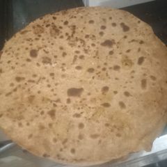 Aloo Bengan stuffed paratha A picture of Aloo Bengan stuffed paratha.