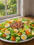 SALAD cá ngừ hộp sốt dầu giấm