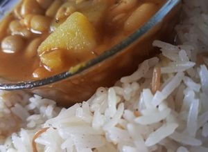 صورة لوصفة فاصوليا بيضاء مع رز😋