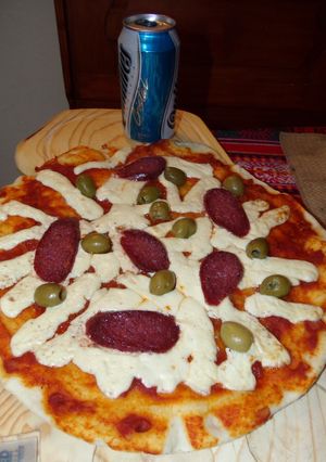 Una foto de Pizza