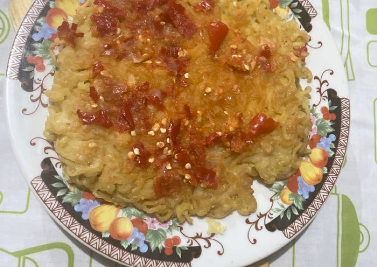 Resep Omelette mie Geprek Anti Gagal