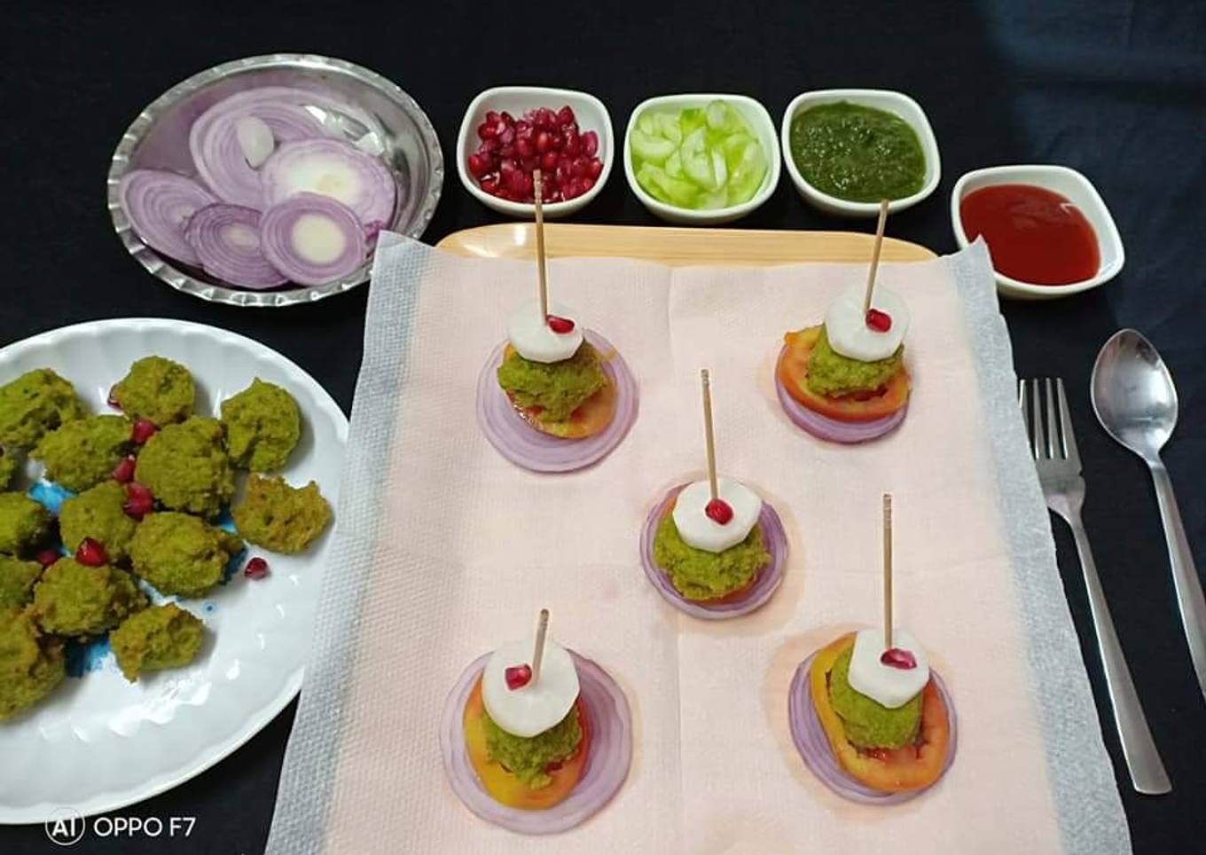 Rice palak kabab
