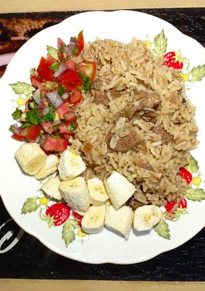 A picture of Beef pilau.
