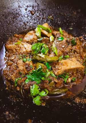 A picture of Black pepper karahi.