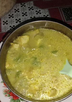 Foto resep Sayur gambas dan tahu bumbu kuning