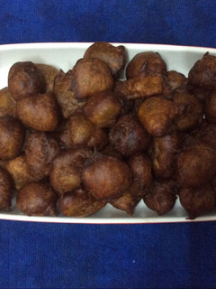 A picture of Fried banana balls.