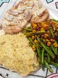 Garlic Butter Chicken Breast with Mushroom Sauce + Mashed Potato