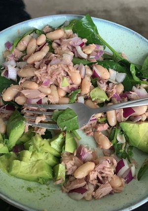 A picture of Tuna butter bean salad.