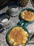 Frutas blancas con yogurt y cereales