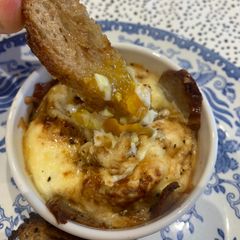 A picture of Baked eggs leftover breakfast pots.
