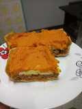 Pastel de zapallo con carne molida de pollo
