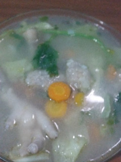 Foto resep Sayur Sop Ceker dan Bakso Jamur Tiram