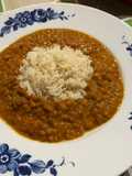 Riso pilaf con curry di lenticchie