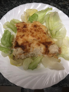 Una foto de 211. Iceberg al horno con soja texturizada y bechamel may (principal verdura)