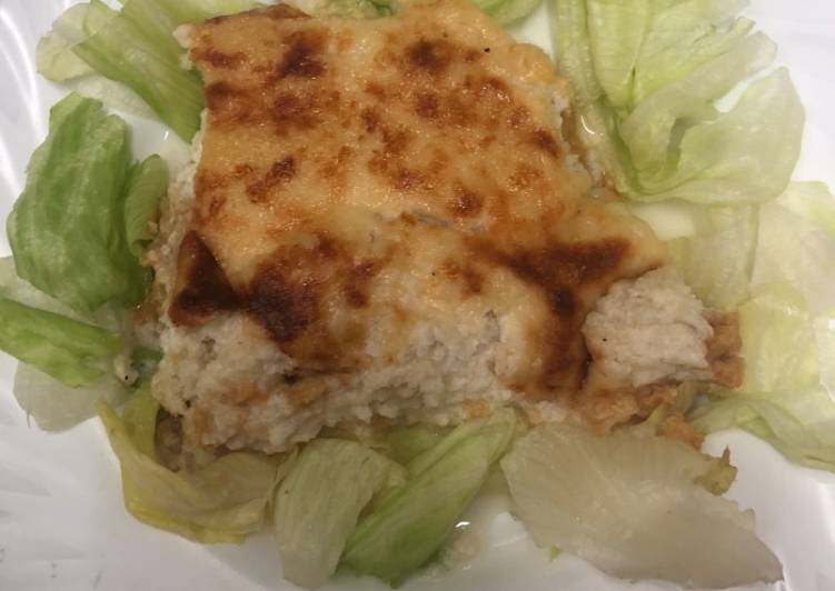 Iceberg al horno con soja texturizada y bechamel may